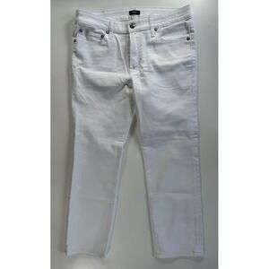 EXPRESS Skinny Jeans Mens 31x30 (32x24) White Denim Straight Slim Fit Stretch